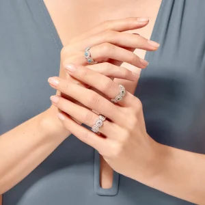 Clearance Bague Saï-7 topaze blanche Argent Femme Bagues