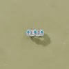 Outlet Bague Saï-7 Turquoise Argent Femme Bagues