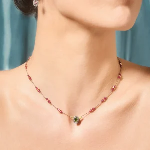 Hot Boucle d'oreille Mony rubellite Femme Boucles D'Oreilles | Collection Mony