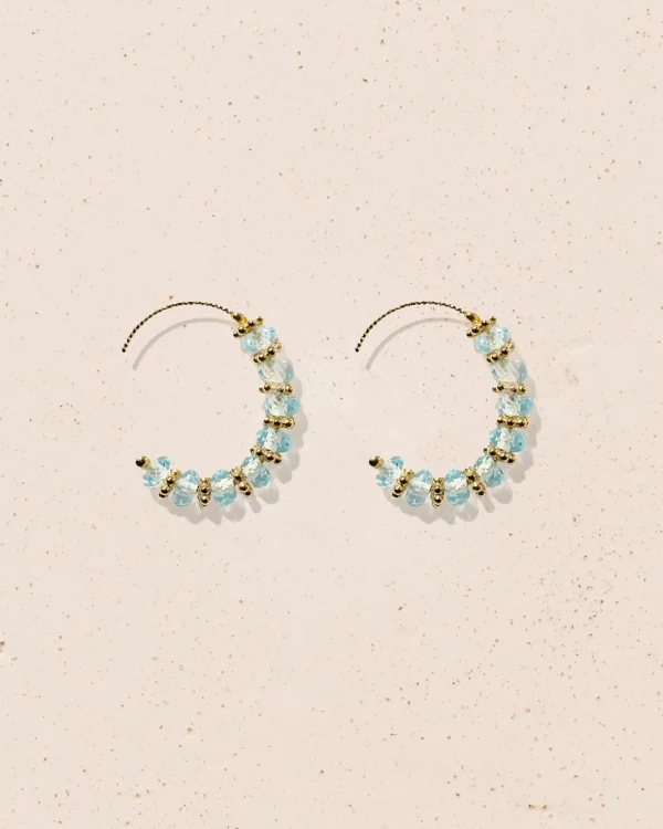 Clearance Boucles d’oreilles Amara Aigue Marine Femme Boucles D'Oreilles