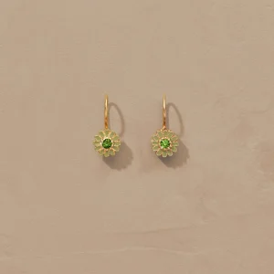 Online Boucles d'oreilles émail Saï-84 diopside Femme Boucles D'Oreilles