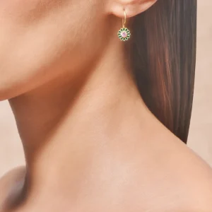New Boucles d'oreilles émail Saï Femme Boucles D'Oreilles