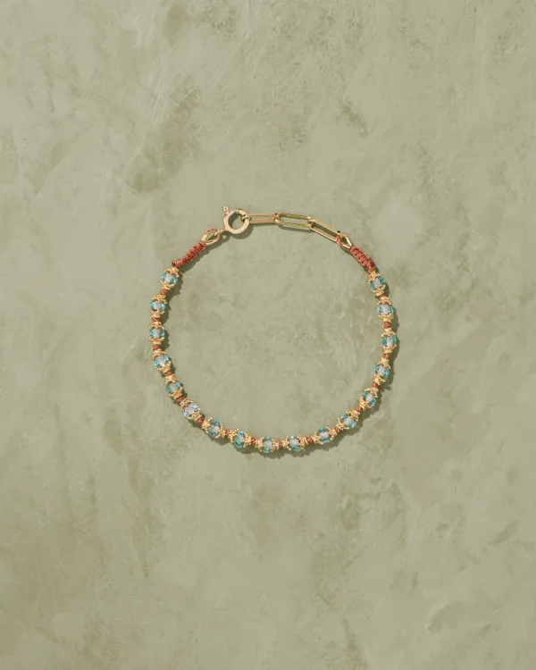 Clearance Bracelet Kamilah Aigue Marine Femme Bracelets
