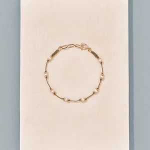 Discount Bracelet Lotus beige perles d'eau douce Femme Bracelets