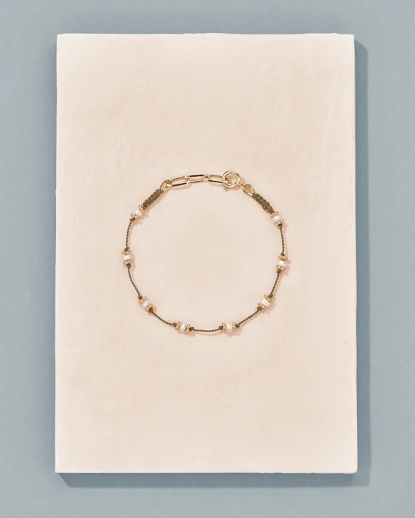 Discount Bracelet Lotus beige perles d'eau douce Femme Bracelets