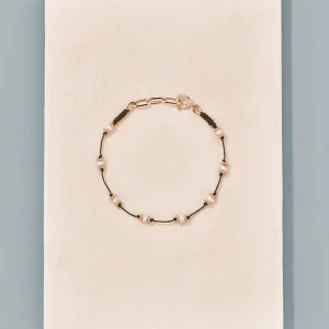 Online Bracelet Lotus marron perles d'eau douce Femme Bracelets