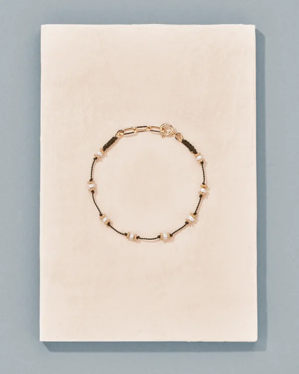 Online Bracelet Lotus marron perles d'eau douce Femme Bracelets
