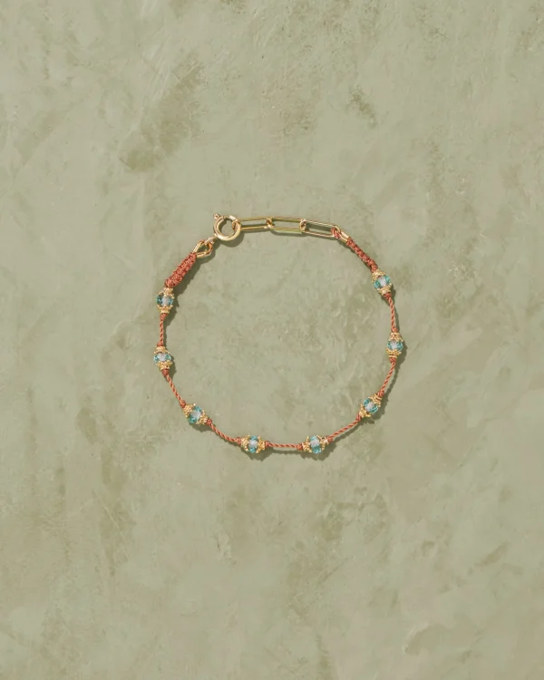 Clearance Bracelet Peony Aigue Marine Femme Bracelets