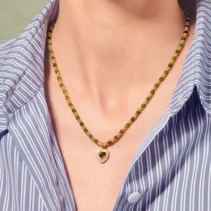Clearance Collier Gini K Diopside Femme Colliers