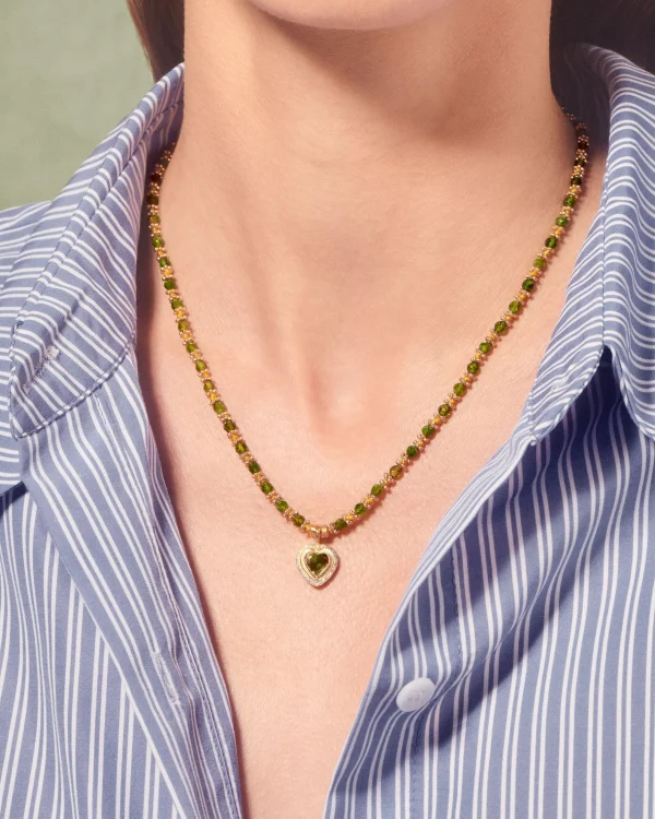 Clearance Collier Gini K Diopside Femme Colliers