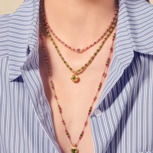 Discount Collier Gini P Diopside et rubellite Femme Colliers