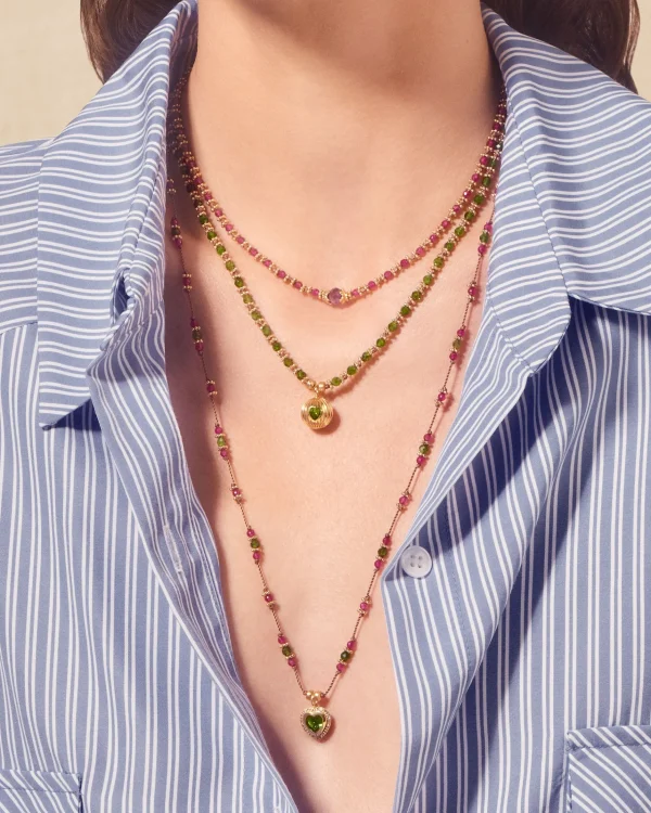 Discount Collier Gini P Diopside et rubellite Femme Colliers