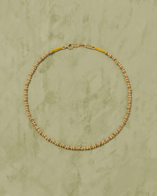 New Collier Kamala jaune quartz fumé Femme Colliers