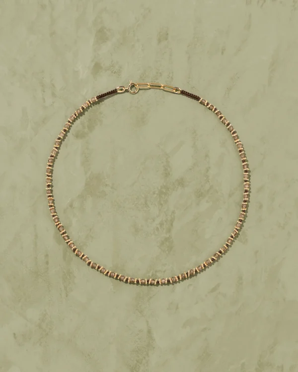 Fashion Collier Kamala marron quartz fumé Femme Colliers