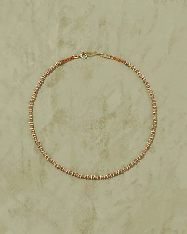 Clearance Collier Kamala orange quartz fumé Femme Colliers
