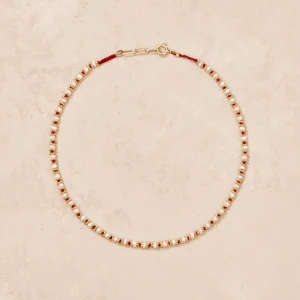 Sale Collier Kamala rouge Perles Femme Colliers
