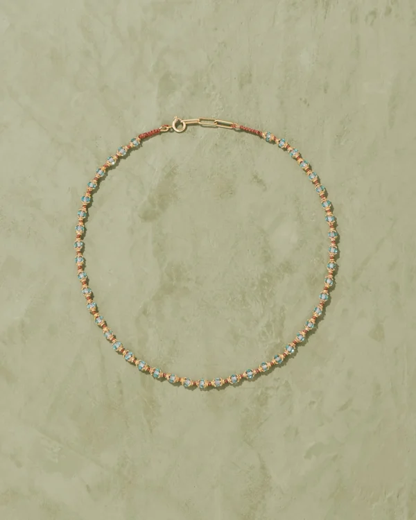New Collier Kamilah Aigue Marine Femme Colliers
