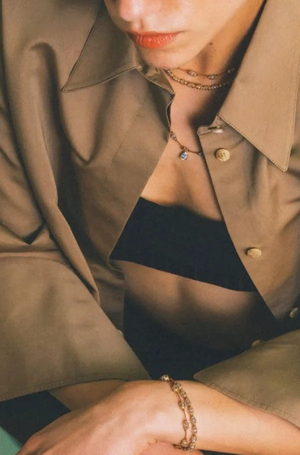 New Collier Kamilah Aigue Marine Femme Colliers