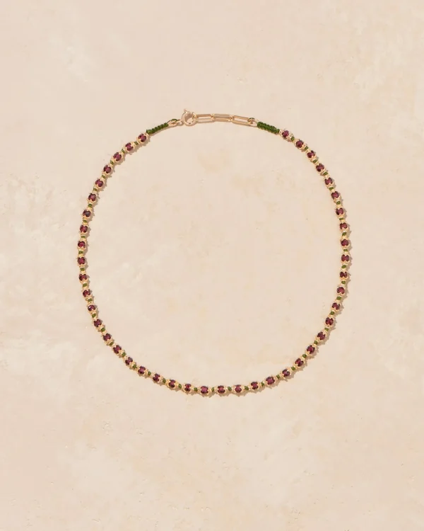 Online Collier Kamilah Grenat Femme Colliers