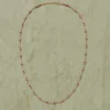 Best Collier long Lotus rubis Femme Colliers