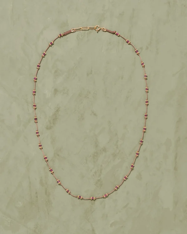 Best Collier long Lotus rubis Femme Colliers