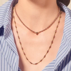 Best Collier long Lotus rubis Femme Colliers