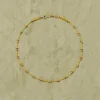 Sale Collier Lotus jaune quartz fumé Femme Colliers