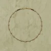 Outlet Collier Lotus marron quartz fumé Femme Colliers