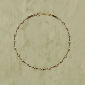 Outlet Collier Lotus marron quartz fumé Femme Colliers