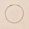 New Collier Lotus noir zoïsite Femme Colliers