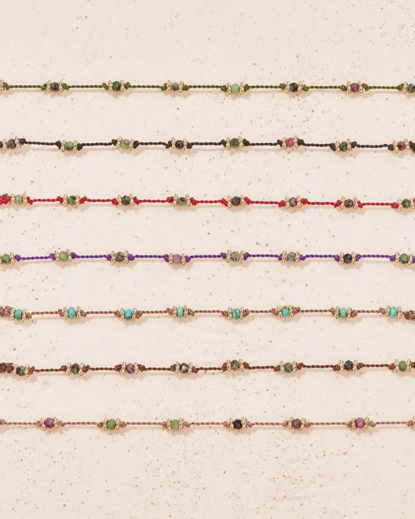 New Collier Lotus noir zoïsite Femme Colliers