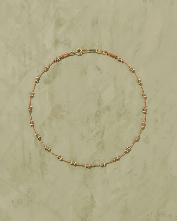 Discount Collier Lotus orange quartz fumé Femme Colliers
