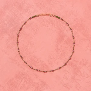 Best Collier Lotus rubis rose Femme Colliers