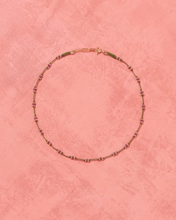 Best Collier Lotus rubis rose Femme Colliers