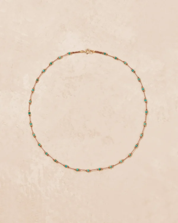 Outlet Collier Lotus Turquoise Femme Colliers