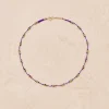 Sale Collier Lotus violet zoïsite Femme Colliers