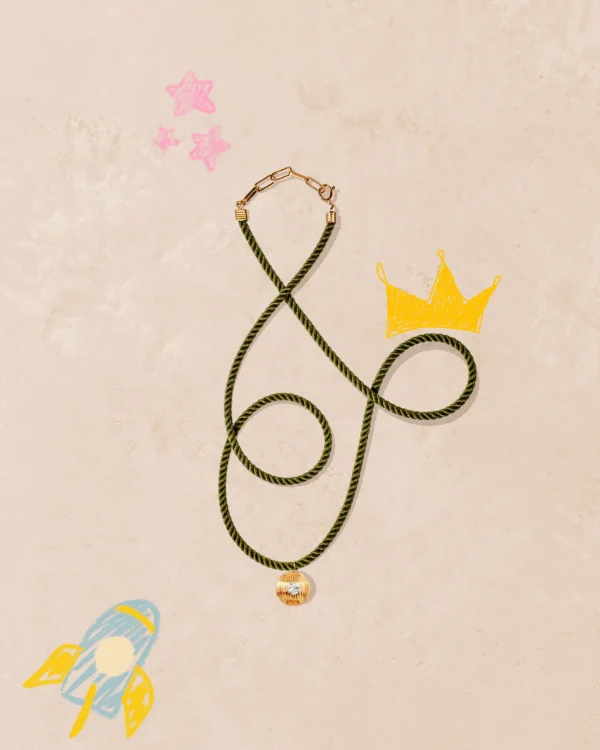 Outlet Collier Mini Prem Améthyste verte Enfant Collection Enfant