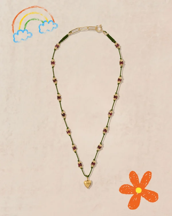 Discount Collier MiniDil Grenat Enfant Collection Enfant