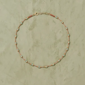 Outlet Collier Peony Aigue Marine Femme Colliers