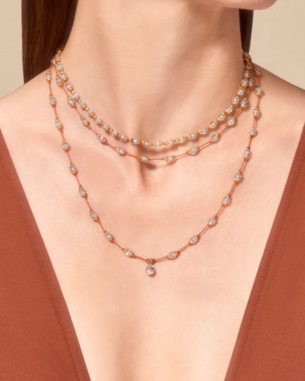 Outlet Collier Peony Aigue Marine Femme Colliers