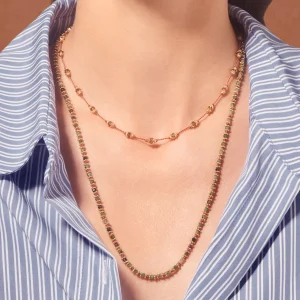 Fashion Collier Peony Quartz Fumé Femme Colliers