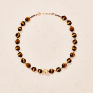 Discount Collier Samhita Œil de tigre Femme Colliers