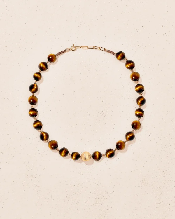 Discount Collier Samhita Œil de tigre Femme Colliers