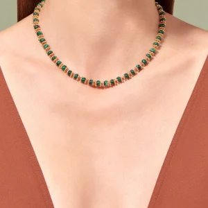 Online Collier Seda Malachite Femme Colliers