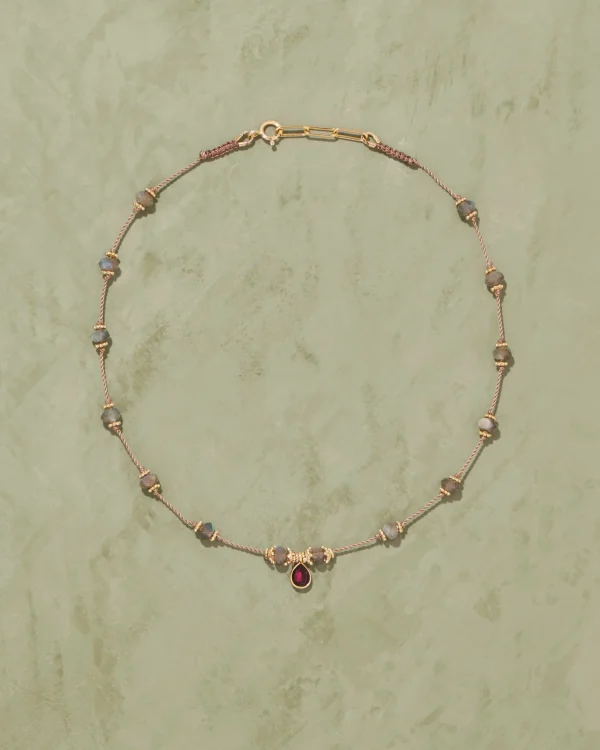New Collier Tanza labradorite Femme Colliers