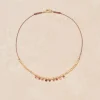 Outlet Collier Vamsa Tourmalines Roses Femme Colliers