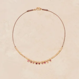 Outlet Collier Vamsa Tourmalines Roses Femme Colliers