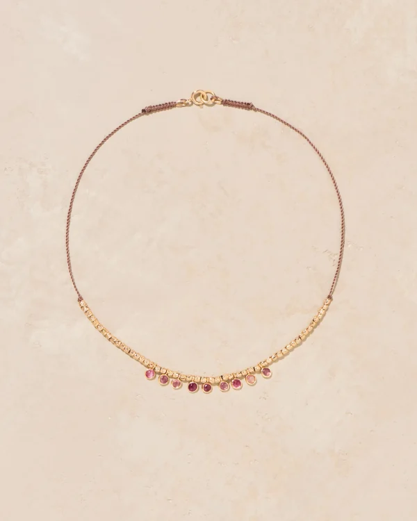 Outlet Collier Vamsa Tourmalines Roses Femme Colliers