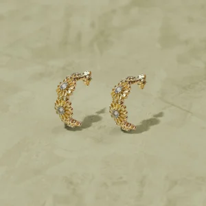 Online Créoles Saï Topaze Blanche Femme Boucles D'Oreilles