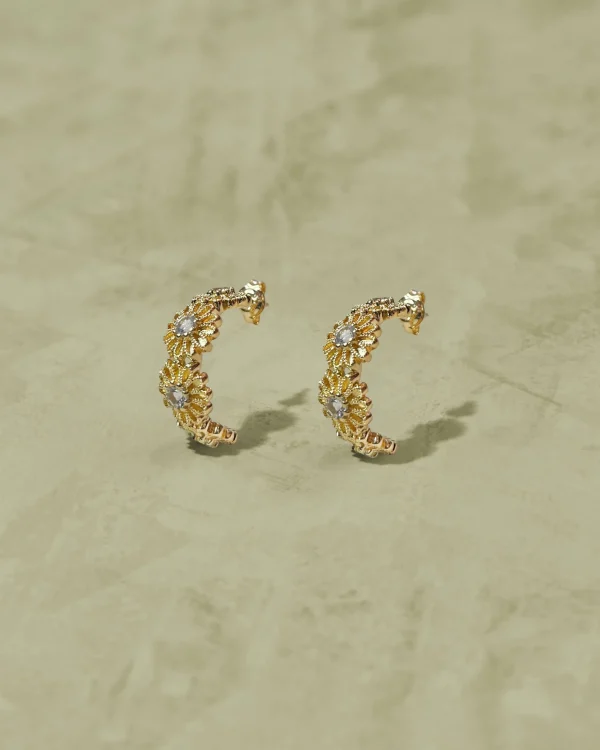Online Créoles Saï Topaze Blanche Femme Boucles D'Oreilles